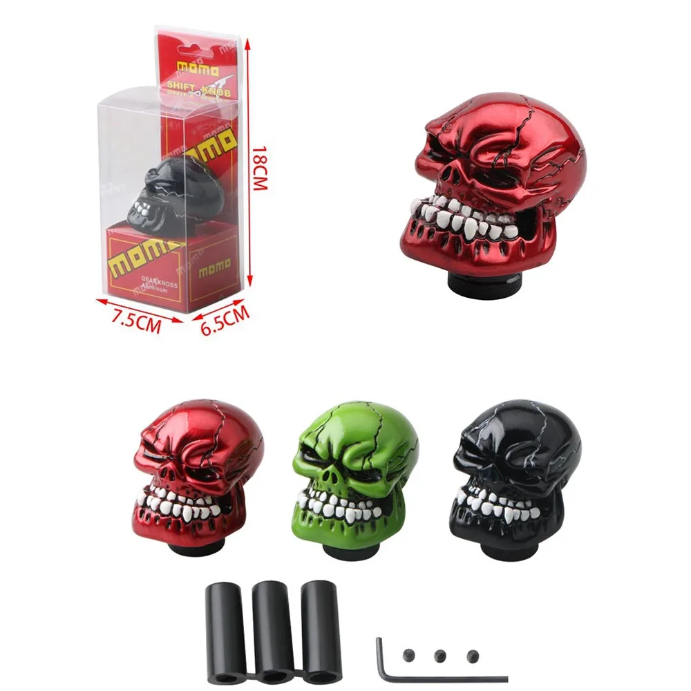 سباق الجمجمة والعتاد التحول المقبض الرياضة رافعة دليل رئيس والعتاد عصا نقل رئيس تعديل السيارات الملحقات #4