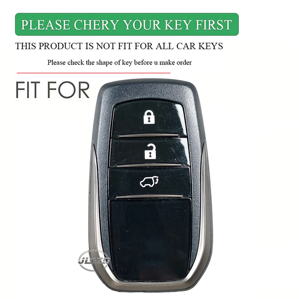 Keychain Silicone Car Key Case Cover For Toyota Land Cruiser 200 Prado Crown TLK 200 Yaris Cross Hilux Innova Fortuner Camry 55