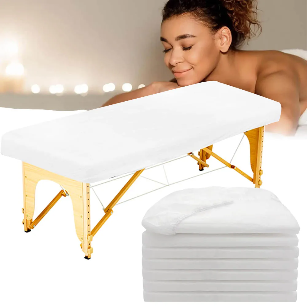 

10/20pcs Disposable Fitted Massage Table Sheets Nonwoven Massage Bed Cover Breathable Elastic Bedspread For Spa Beauty Tools