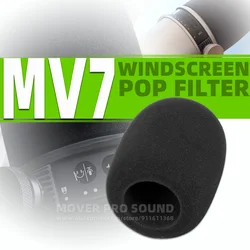 Compatible With Shure MV7 MV7X MV 7 X MV7+ Podcast Anti Noise Pop Filter Mic Windscreen Foam Sponge Shield Microphone Windshield