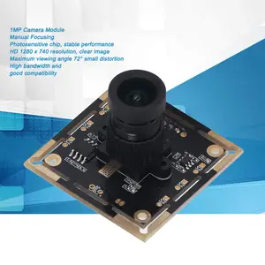 Bilashmart 1MP Embedded Camera Module Manual Focusing Computer Camera Board 72 Degree Small Distortion USB2.0 Output Camera Module