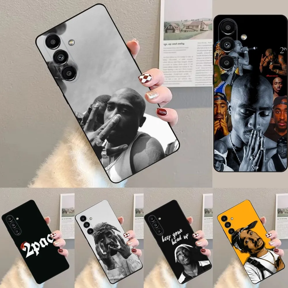 Rapper T-Tupac Shakur 2Pac Phone Case For Samsung S24,23,22,30,21,10,9,Ultra,Plus,Lite,FE,Soft Silicone Black Cover