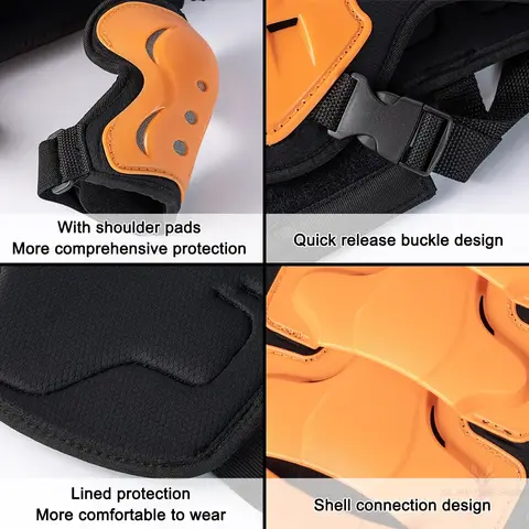 Pojkar Flickor Helkroppsskydd Skridskoåkning Skidåkning Barn Barn Ungdom Motocross Downhill Väst Skyddsjacka Bröst Ryggrad Knä Armbågsskydd 8 best sales bröstskydd - №8