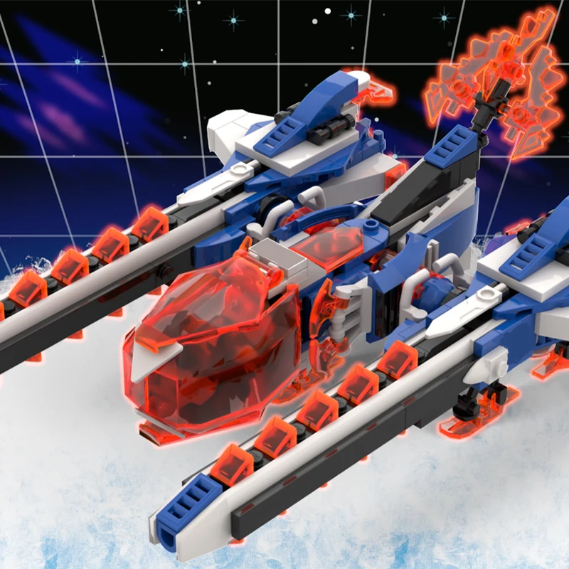 290pcs MOC Space Ice Planet 2002 Ice Planet Vic Viper Model Toys Building Blocks Architecture Christmas Gift Assemble Creative