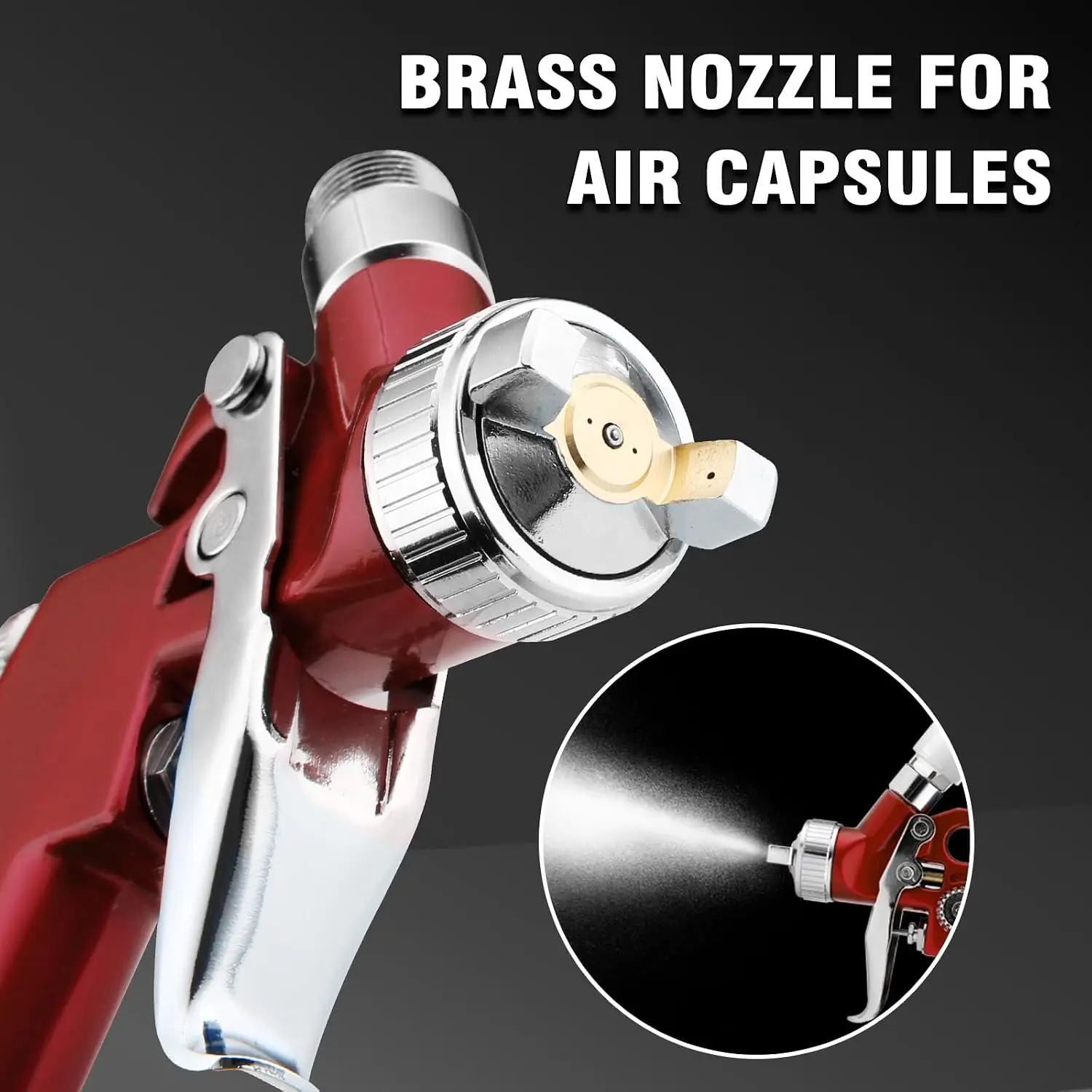 Professional Mini HVLP Air Spray Gun Kit 0.5&0.8&1.0mm Nozzle 125cc Cup Car Paint Sprayer for Auto Repair Furniture