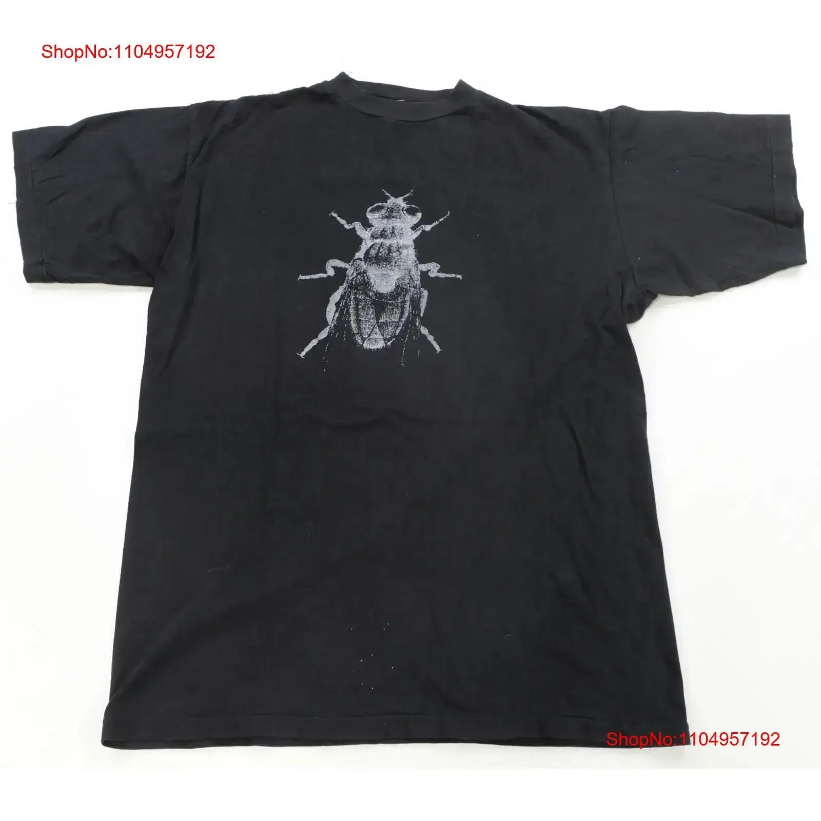 

Редкая футболка VTG TOP IN USA Fruit Fly Art с одинарной прошивкой 90-х годов, черная, SZ L, винтажная стираная уличная дизайнерская одежда, универсальная