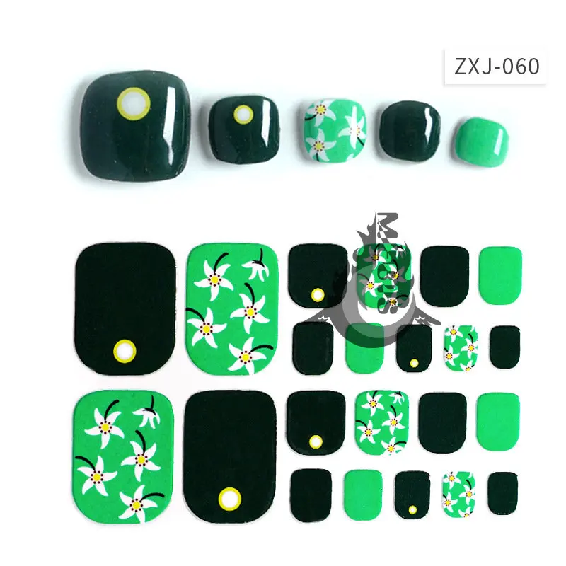 Nuovo smalto per unghie pellicola adesivi per unghie dei piedi tinta unita Glitter Toe Nail Art Sticker fai da te adesivo impermeabile involucri per unghie decalcomanie