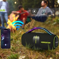Hopestar H85 Portable Wireless for Bluetooth Speaker RGB LED Lighting High Subwoofer Waterproof Battery Operated Outdoor Satchel