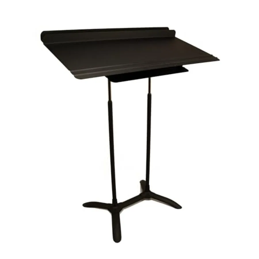 Atril de Director Manhasset 5401 Regal para Orquesta con Marco de Aluminio y Acabado Negro, Duradero y Ajustable