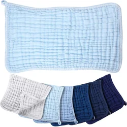 Kiddiezoom 3Pcs Baby Muslin Burp Cloth 6 Layer Gauze Saliva Towel Newborn Face Towel Soft Absorbent Cotton Infant Wash Cloth