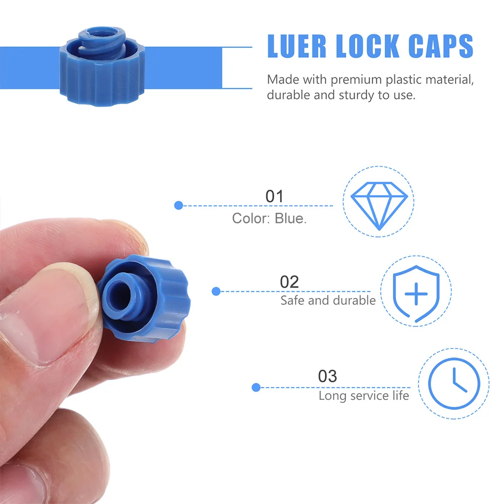 

50pcs Syringe Tip Caps Plastic Luer Lock Caps For Glue Paint Adhesives Dispensing Needle End Stoppers Labs Medical Tips