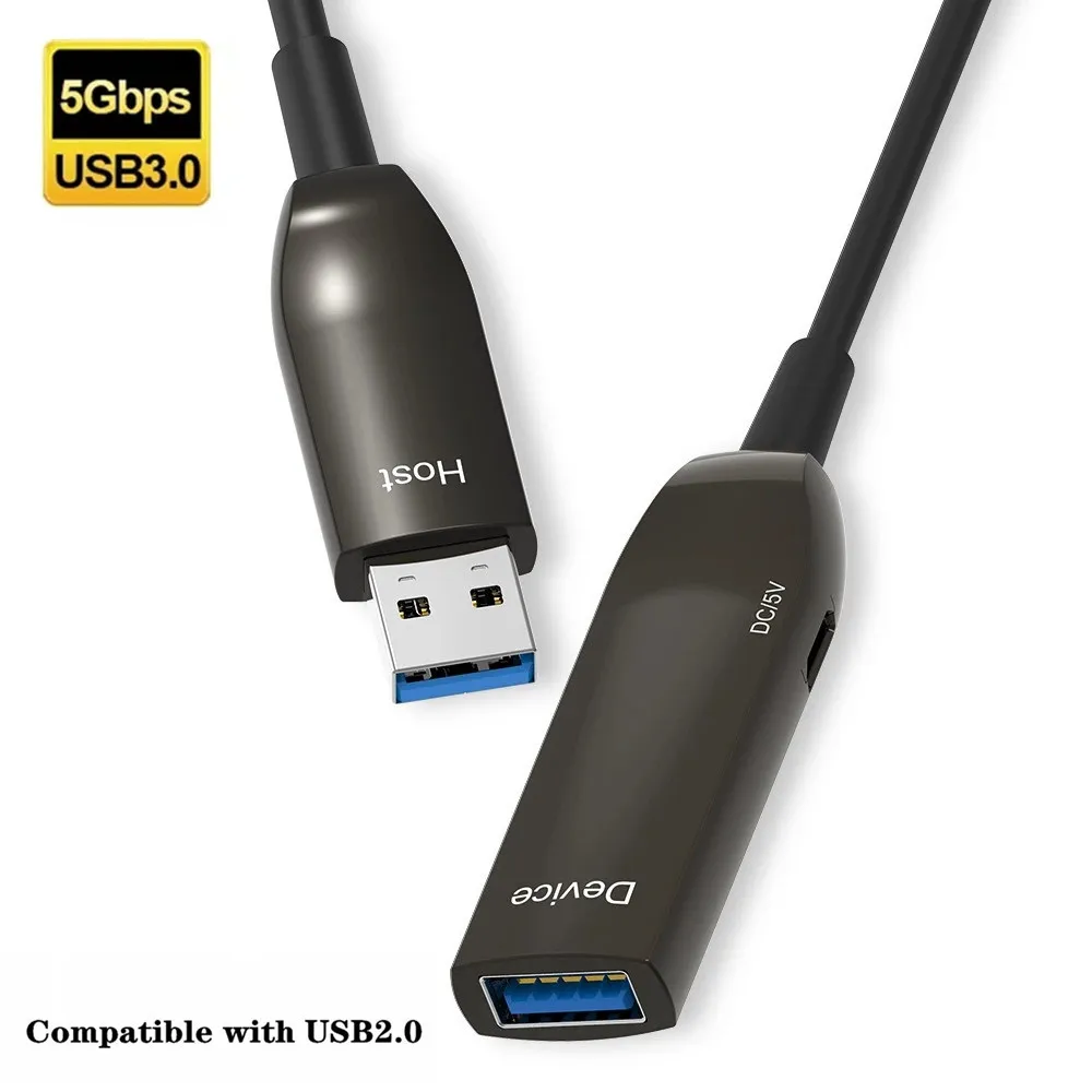 USB 3.0 Active Optical Cable USB3.0 Extension Cable 5Gbps 5M 20M 50M Backward Compatible with USB 2.0 for laptop Digital Camera