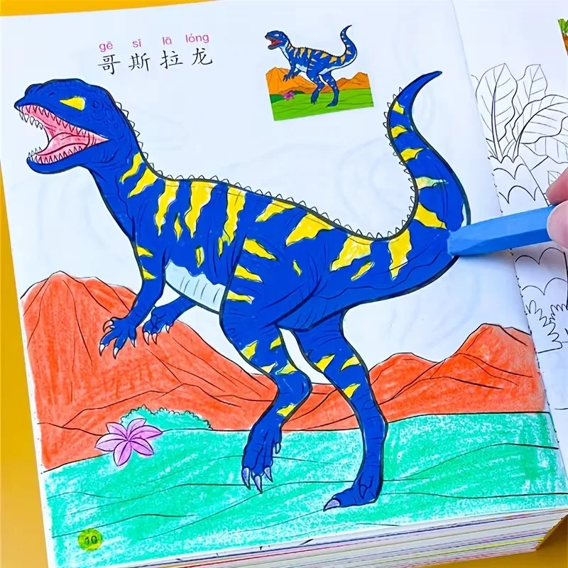 

Dinosaur Time Coloring Book 8-Volume Collection, Fun Educational Art Activity Books with Dinosaur World/Kingdom Themes