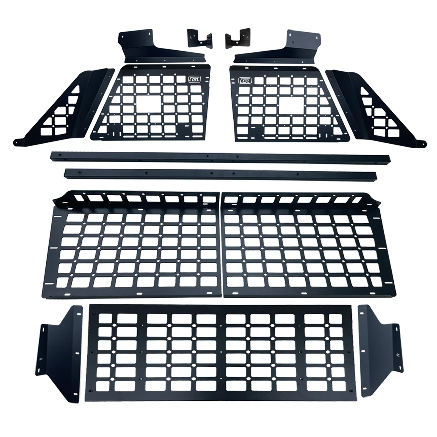 

CGZ For Toyota Land Cruiser 250 Prado LC250 2024 Molle Panel Rear Trunk Shelf Roof Panel Debri Racks Cargo Organizers 1 Set