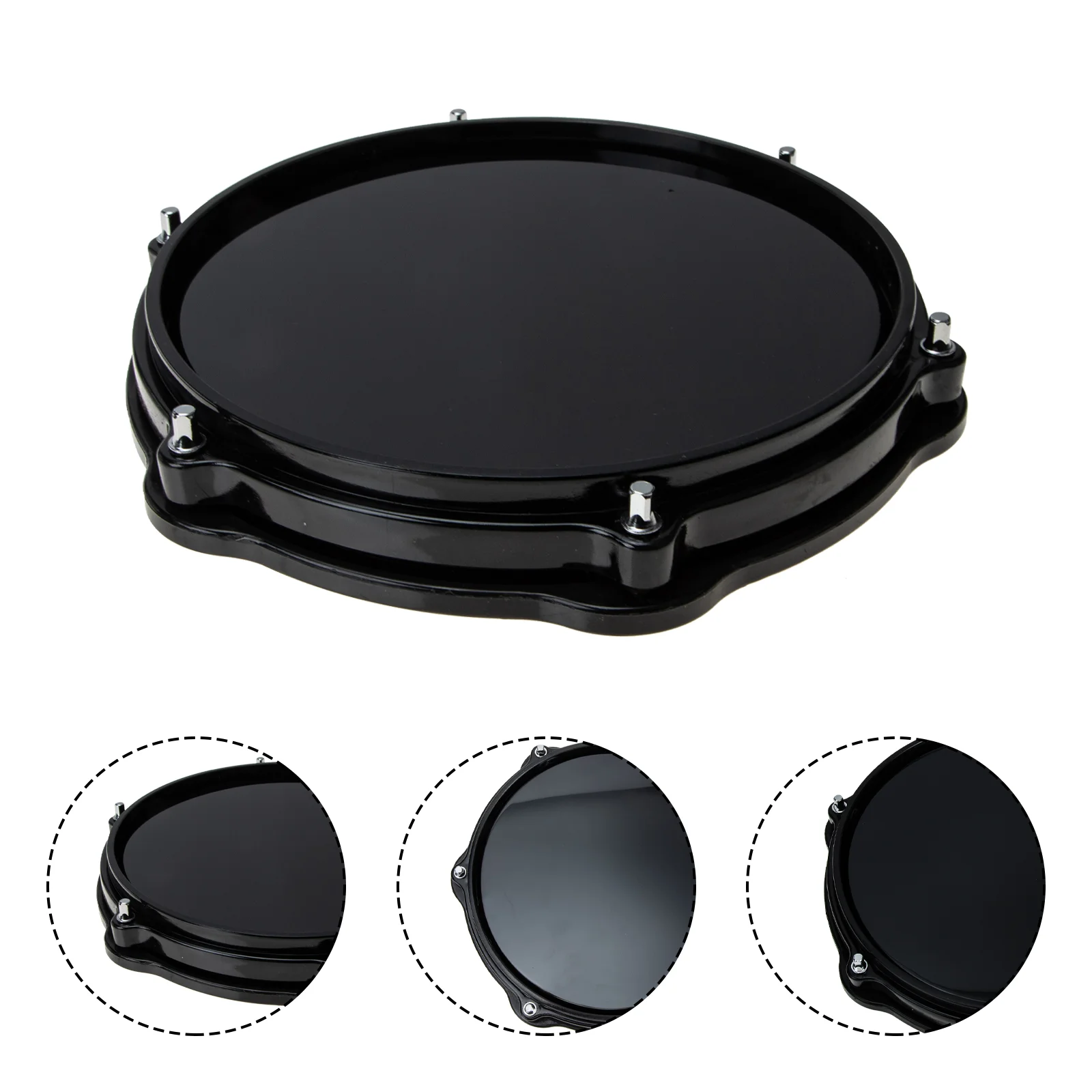 Dumb Drum Pad Accessoire pour débutants, Batteur d'entraînement, Polymères de compétences de base, Metronome, Olignome en caoutchouc