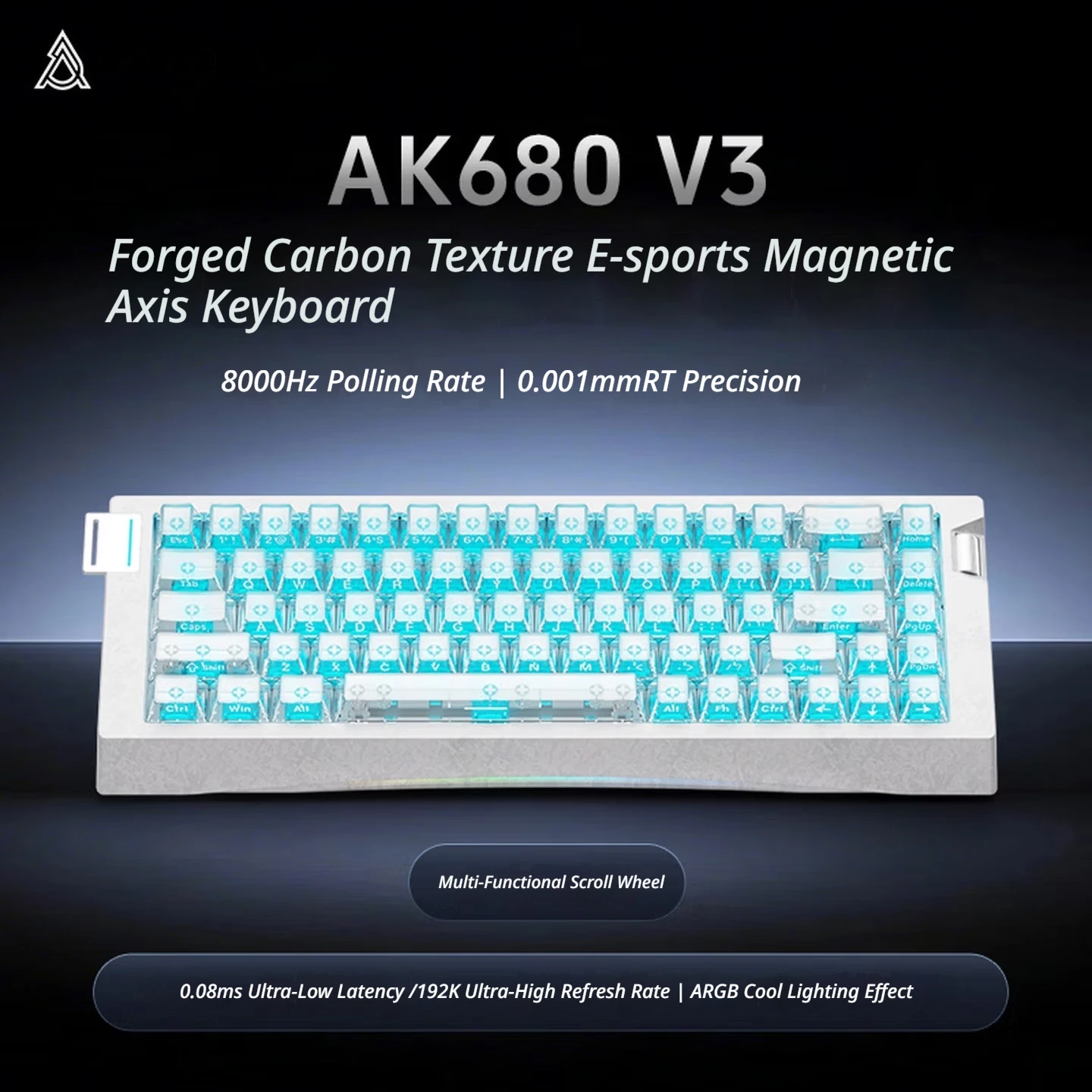 AJAZZ AK680 V3 Gaming Keyboard Carbon Fiber Magnetic Switch Wired