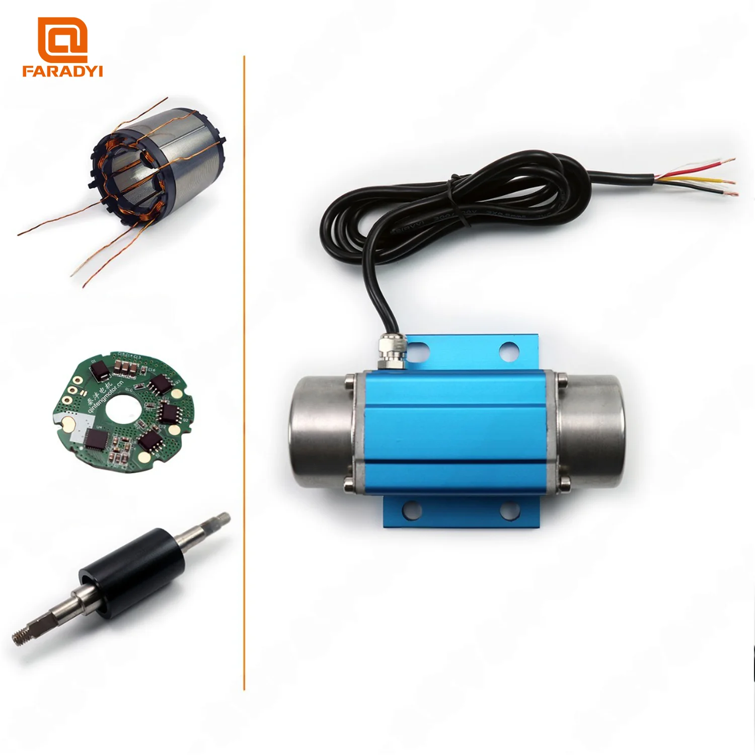 Faradyi BL4264 Borstelloze Tegel Beton Trilmotor Trillingen Massage Bed Shampoo Stoel Zwavel Poeder Screening Motor