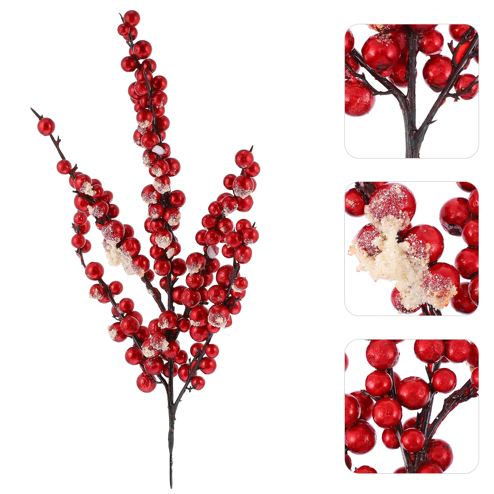 

2Pcs Xmas Artificial Red Berry Decorations Simulation Berry Branches Flower Arrangement Supplies Party Decoration Xmas Home