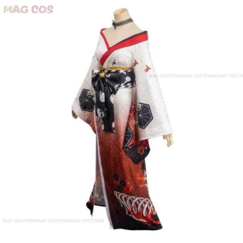 sisi 2233Anime Chainsaw Cosplay Costume Hyakkiyakou‘s Shutendoji Japanese Kimono Bathrobe Makima Wig Woman Sexy Halloween