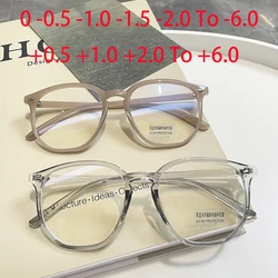 -1.0 -1.5 -2.0 to -6.0 Polygon Finished Myopia Glasses Transparent Eyeglasses , Reading Eyewear +0.5 +1.0 +2.0 To +6.0