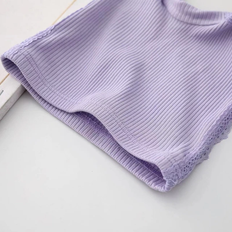 سراويل قطنية آمنة للأطفال ، بلون ثابت ، ملابس داخلية من الدانتيل المضلع للأطفال ، سراويل داخلية للفتيات ، شورت للشاطئ ، من 2 إلى 6 سنوات