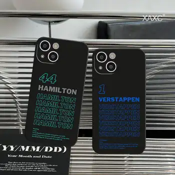 Pouzdro na telefon s číslem 66 F1 Formule 1 pro iPhone 15 14 12 11 13 Pro Max Mini X XR XS 7 8 Max SE 2020 Měkké tmavě kostrované pouzdro na telefon 12 nejlepší prodej Kryt Formule 1 pro iPhone X - №8