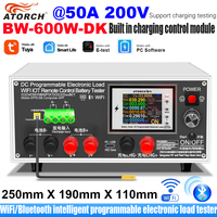 BW-600W-DK WiFi 200V 50A DC Electronic Load Tester High-Accuracy Resolution Battary Capacity Monitor Charging Tools For Tuya APP
