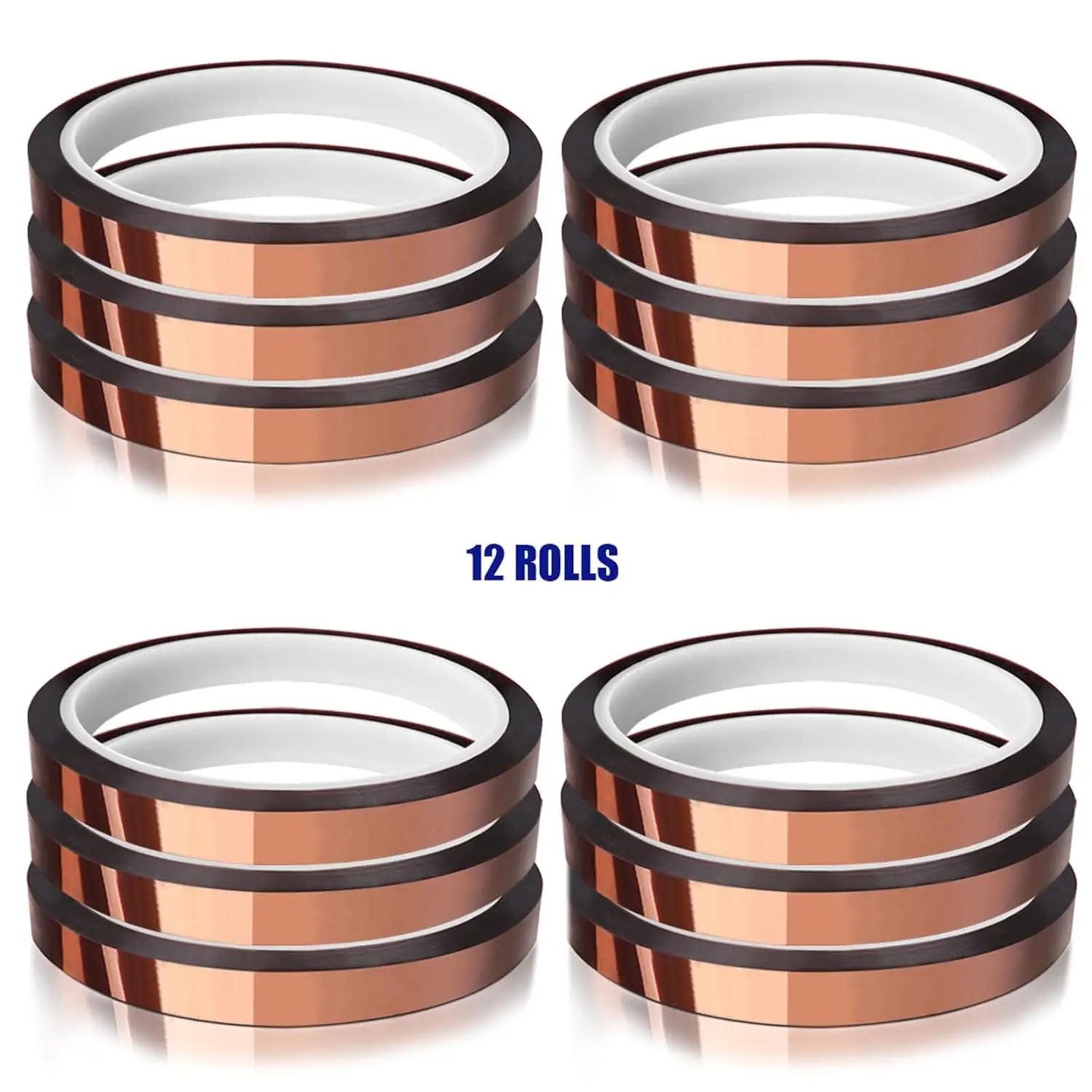 Heat Tape for Sublimation Transfer, Heat Resistant, Adhesive Transfer Tape, Thermal, No Residue, 12 Rolls 10mm x33m(108ft)