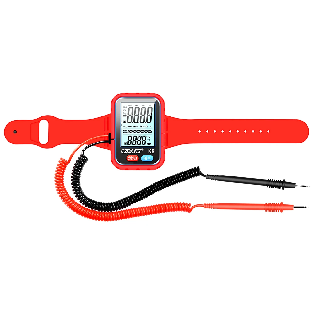 Measurable DCV ACV Resistance Continuity Mini Style Wearable Wrist Strip Wrist-worn Digital Multimeter Multi Tester Meter