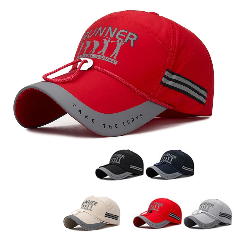 Casquette de baseball à visière réglable pour hommes et femmes, chapeaux de sport respirants, crème solaire à bord arc-en-ciel, casquettes à rabat pour garçon, mode