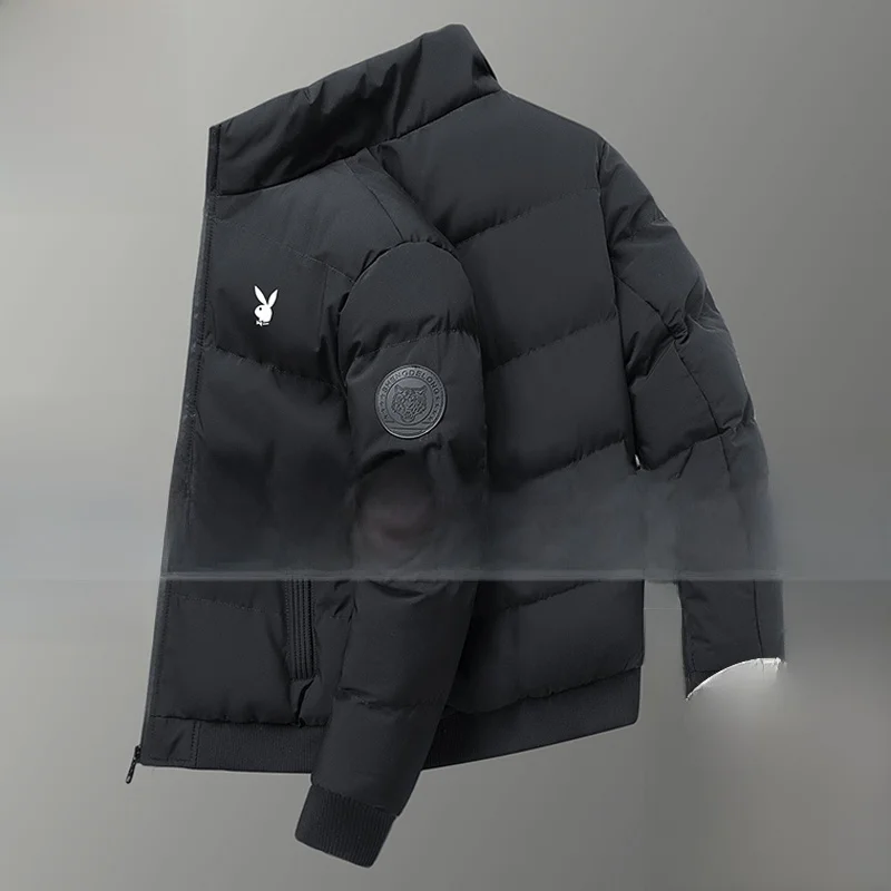 

Men's down Cotton Jaet Winter Thi Warm Faionable Brand Cold Resistance Cotton Coat Long Sle Loose Fit Hat