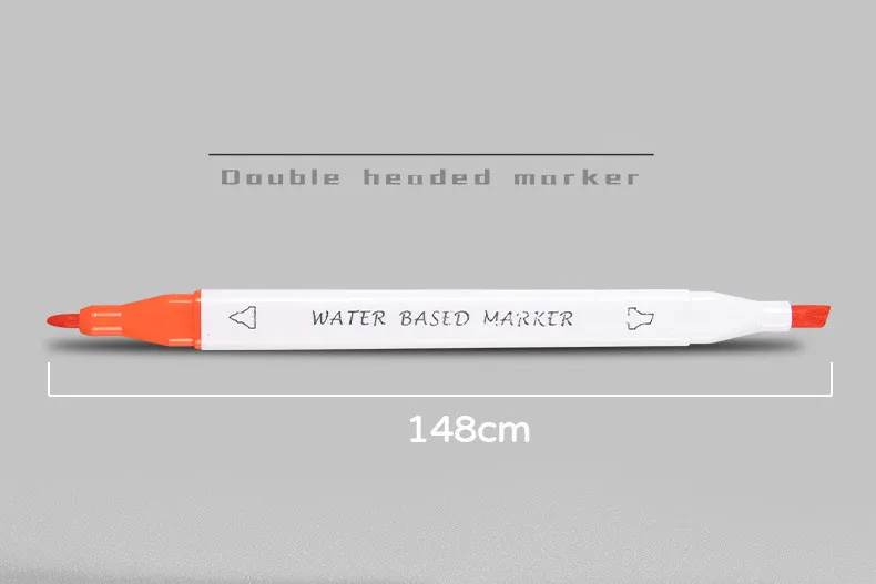 

18 Color Acrylic Coloring Pen double head Based Sketch Felt-Tip Oily Twin Brush School Art Supplies Drawing Manga Stationery