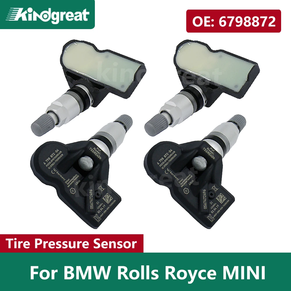 

4PCS/Lot 6798872 433Mhz Car TPMS Sensor Tire Pressure Sensor Monitoring System For BMW Rolls Royce MINI