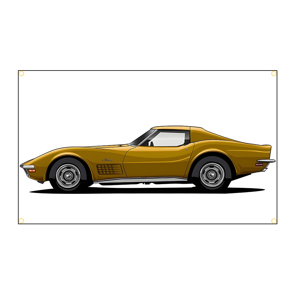 Racing Car Flags Polyester Printed Banner For Home Decor