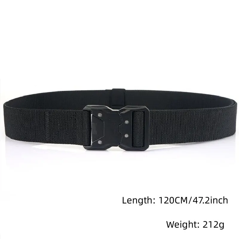 Genuine Tactical Belt Quick Buckle Release Outdoor Military Metal Belts Casual Outdoor Nylon Canvas Training Belt for Men Women