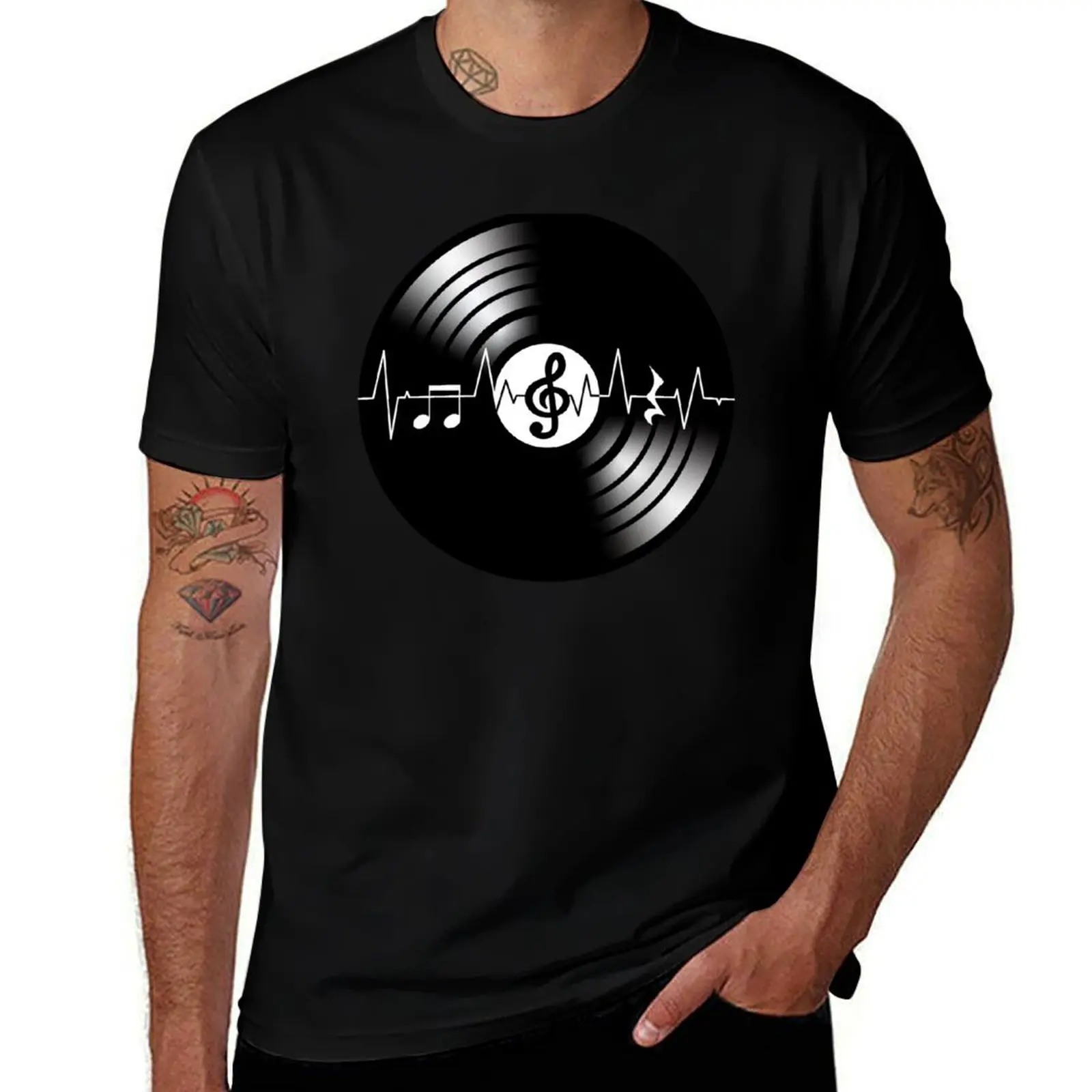 Musical Spin: Vinyl Edition T-Shirt Soft Basic Cotton Short Sleeve Tee T-Shirt