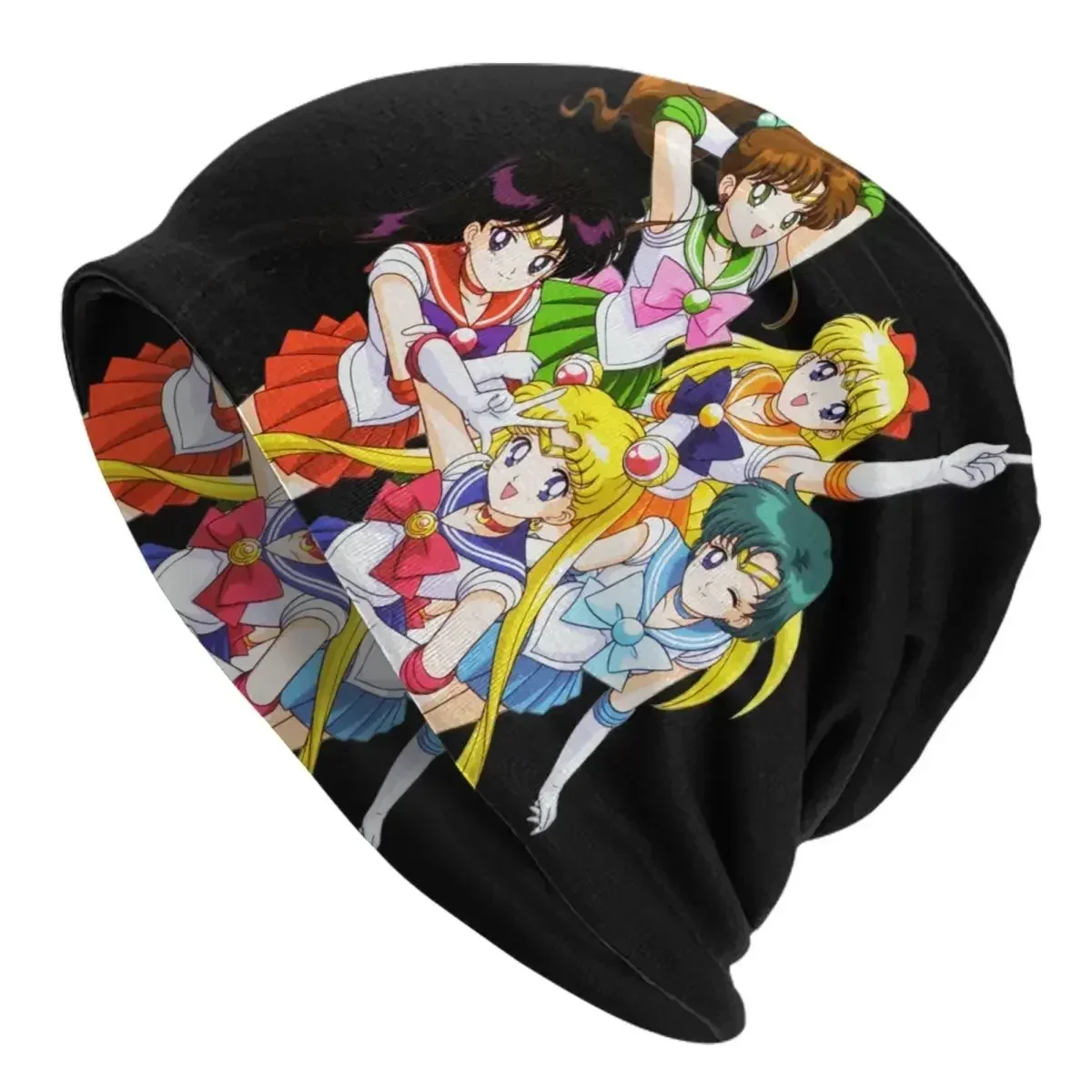 Japanese Shojo Manga Sailors Skullies Beanies Caps Streetwear Winter Men Knit Hat Adult Unisex Anime Moon Girl Bonnet Hats