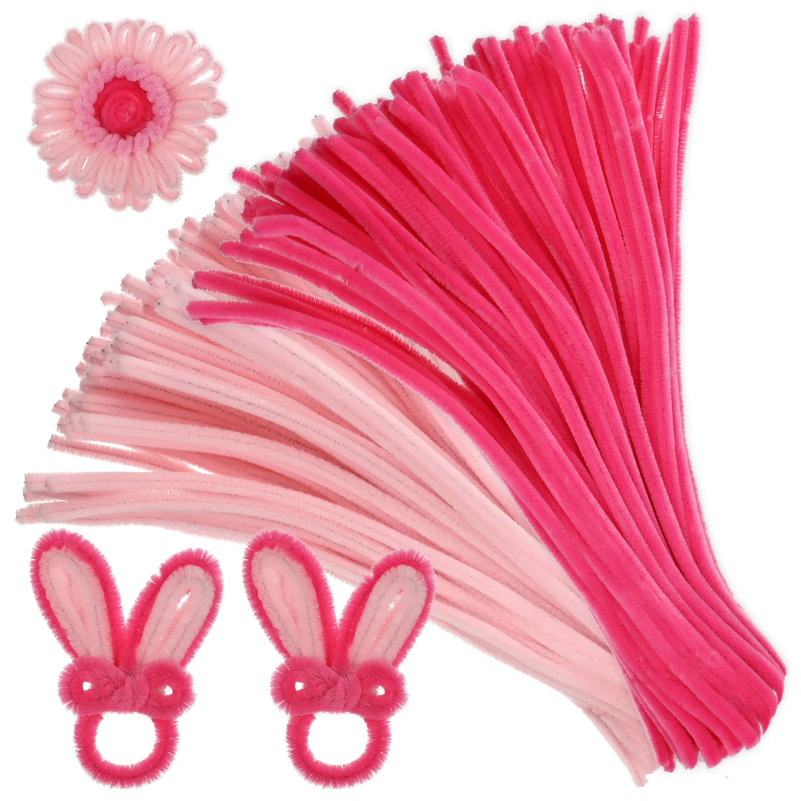 

200Pcs Chenille Stems Pipe Cleaners Rods for Handmade Flowers DIY Crafts Holiday Decorations Bulk Fuzzy Sticks