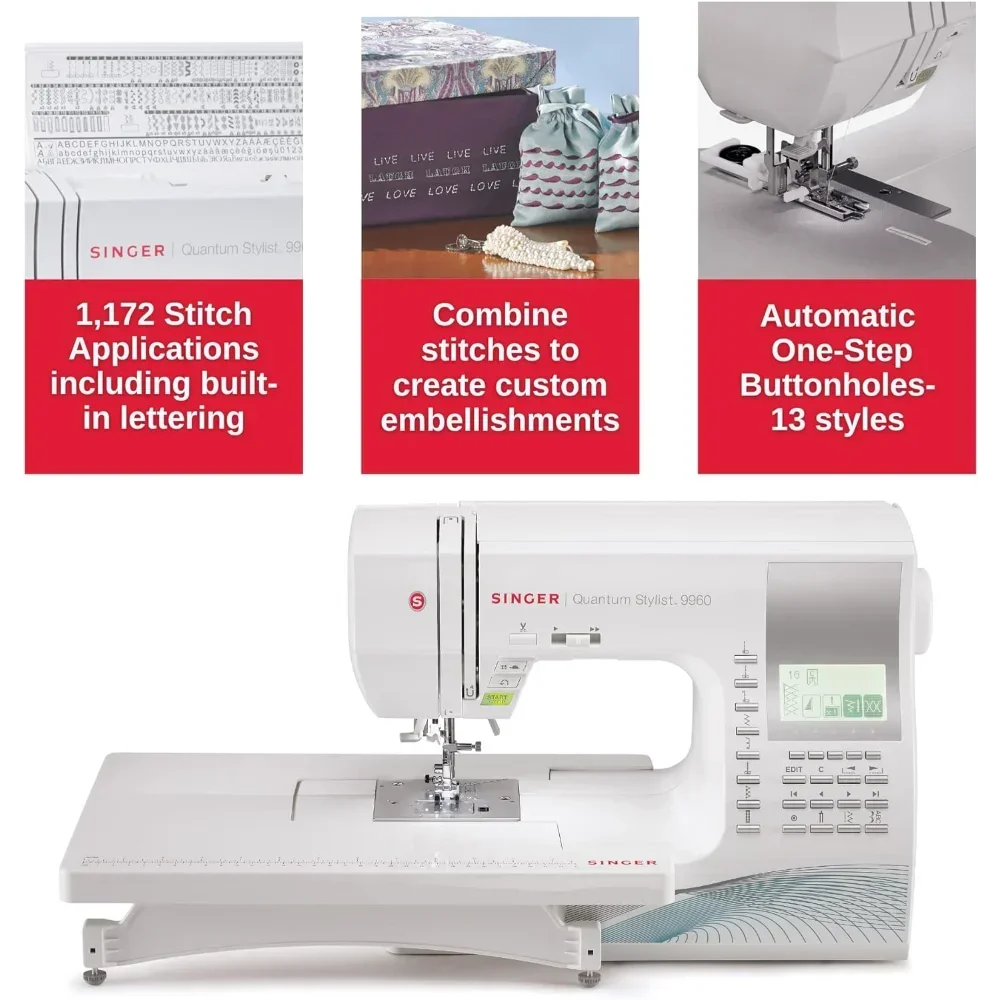 For  9960 Sewing & Quilting Machine With Accessory Kit, Extension Table - 600 Stitches & Electronic Auto Pilot Mode