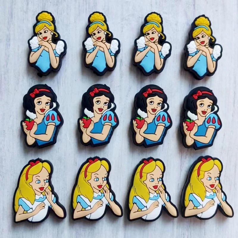 10 stücke Disney Prinzessin Silikon Perlen bpa frei Silikon Baby DIY Schnuller Kette Clips Perlen Stift Neugeborenen Spielzeug Schmuck Zubehör