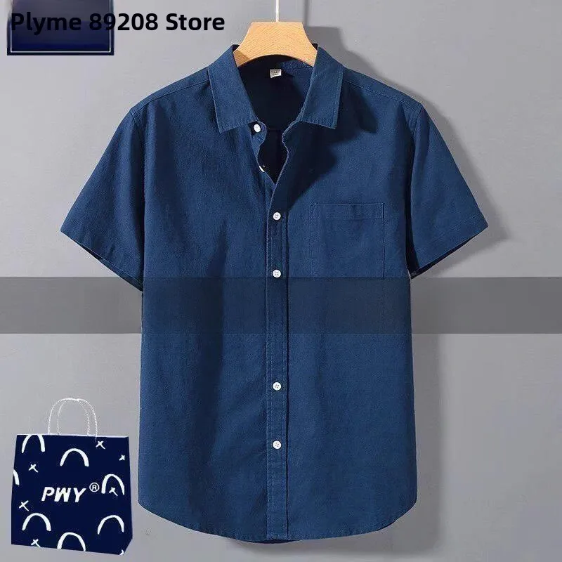 

Trendy Linen Cotton Shirt Men's Summer Thin Loose Casual Short Sleeve Fashionable Handsome Cotton Linen Top Comfortable Fit
