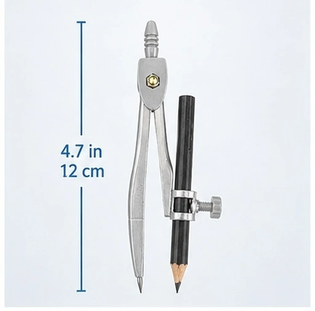 Professional Metal Screw-Mount Pencil Holder for Math Drafting Drawing Geometry Circle Compass Tool