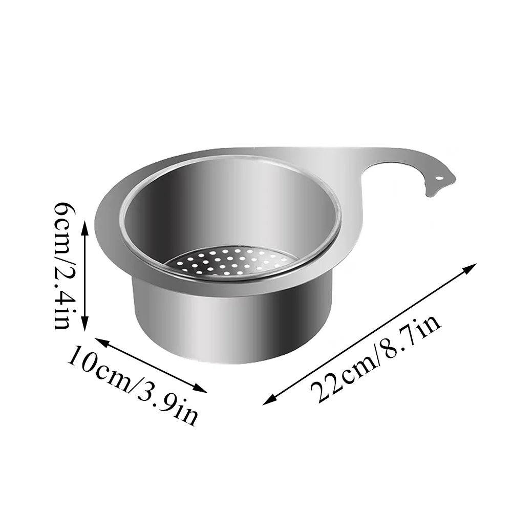 Mir en acier inoxydable pour évier de cuisine, crépine triangulaire, multifonctionnel, panier de vidange, rangement de nourriture, T1