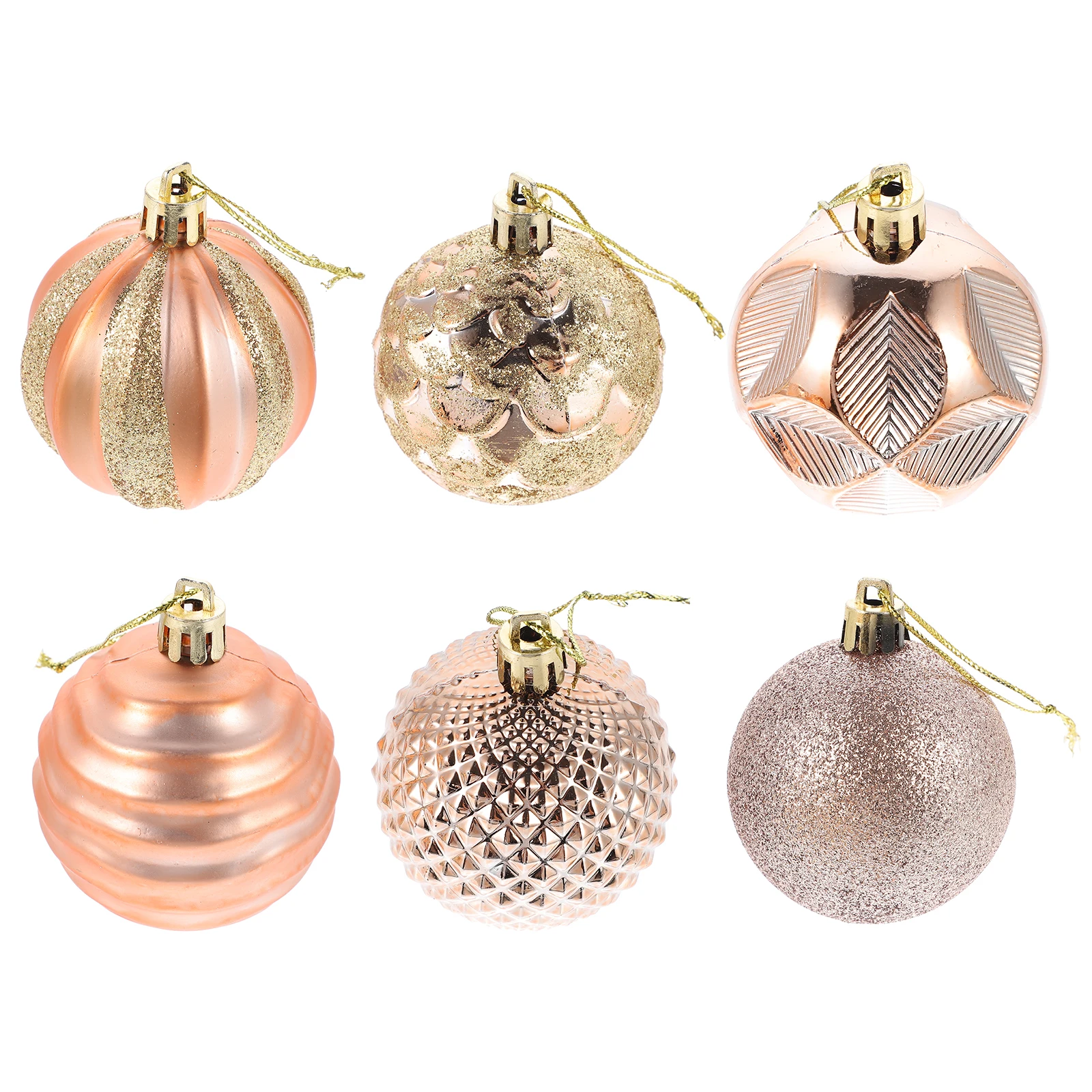 

16pcs Christmas Ball Pendants Plastic Hanging Decor For Tree Home Party Decoration Ornament Pendant Supplies Reusable Hanging
