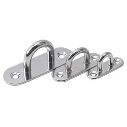 M5 M6 M8 Stainless Steel 304 Pad Eye Plate Hook Fixed Deck Door Buckle Heavy Duty Ceiling Mount Hanger for Yachts Boats