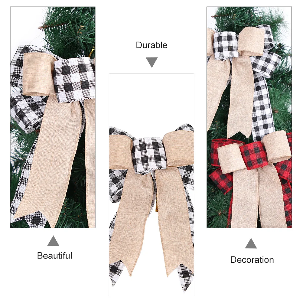 

2 Pcs Bow Decoration Christmas Ornament Mini Ornaments Tree Decorations Bowknot Party Tie