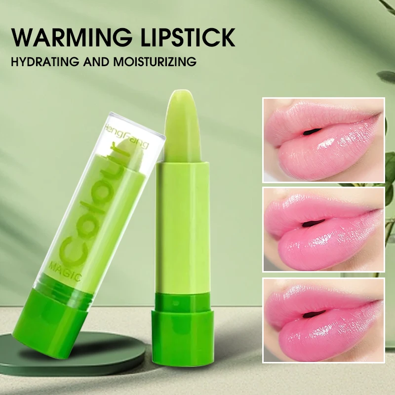 1Pc Moisturizing Aloe Color Changing Lipstick Long Term Moisturizing and Hydrating Lipstick Lip Color Lip Care