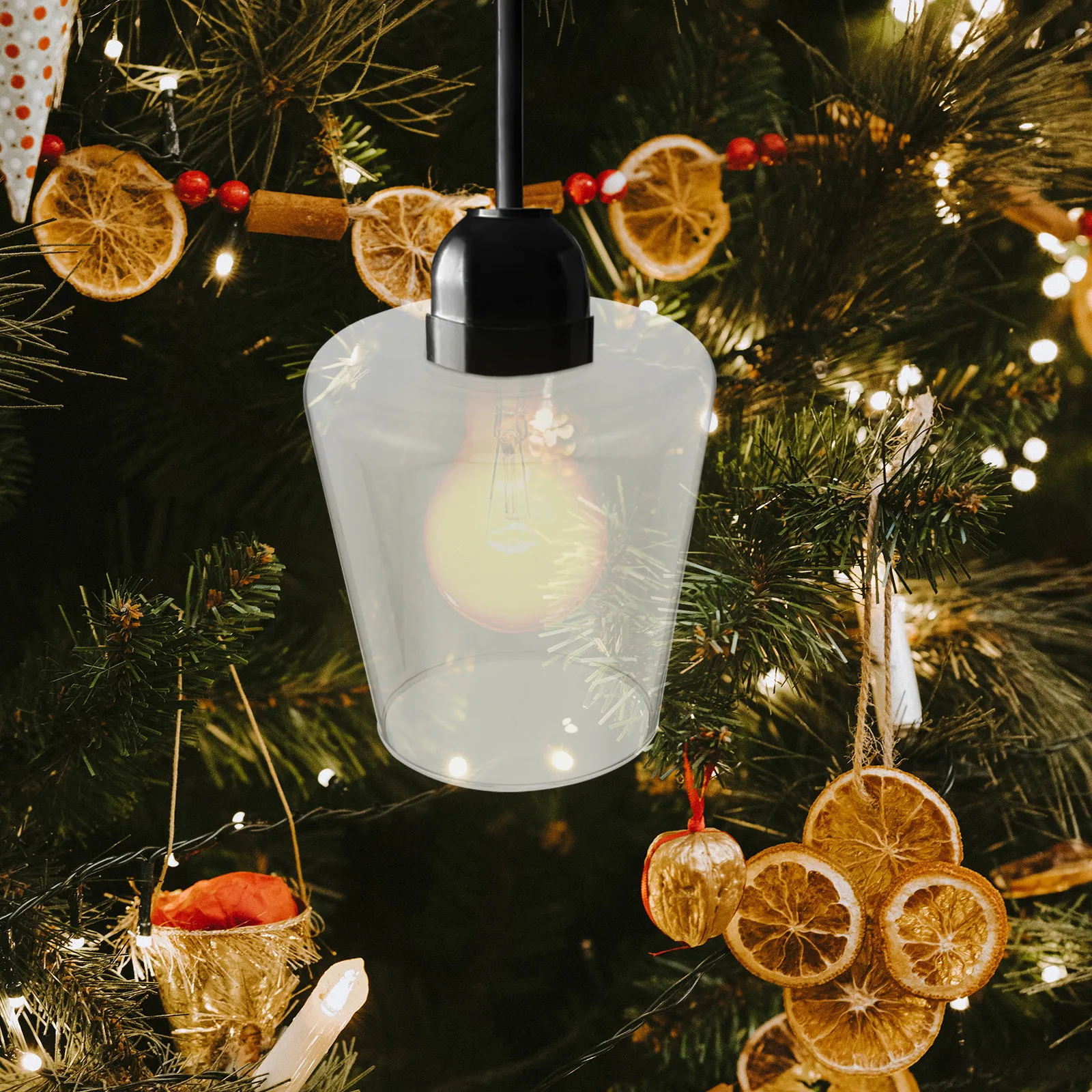 Clear Glass Cylinder Lamp Shade for E27 Bulbs – 4.2cm Diameter, Compatible with Table, Chandelier, Pendant & Wall Sconces