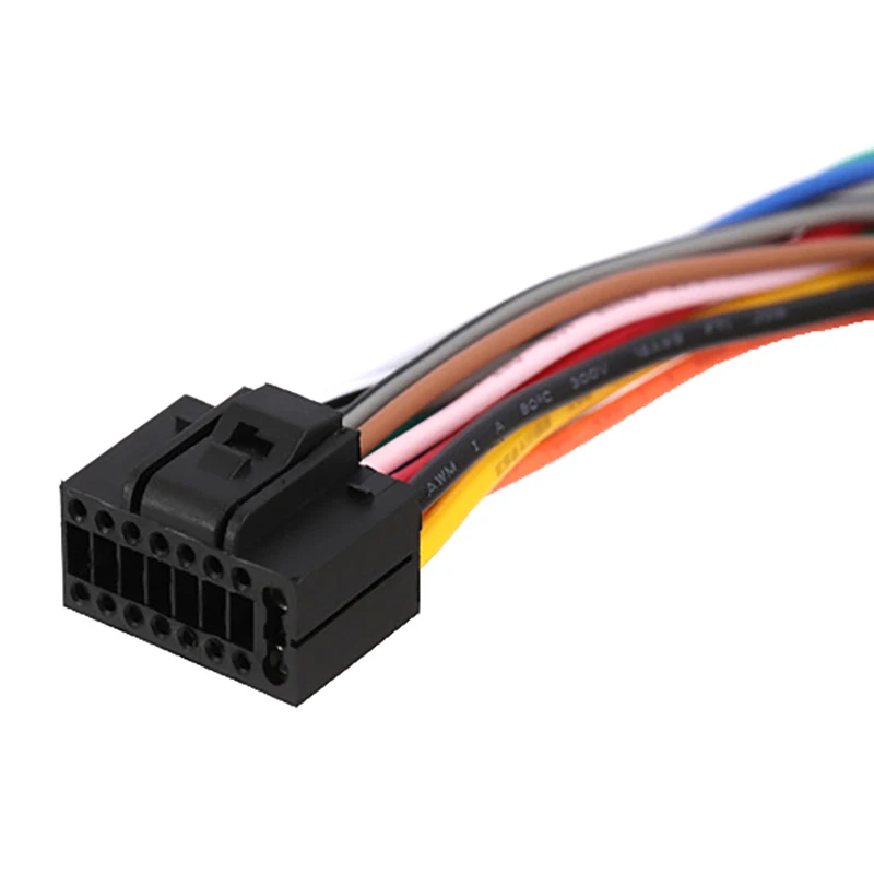 Universal Power Horn Wire Plug 16 Pins Car Audio Wiring Harness Adapter Plug Auto Stereo Connector For Radio CD DVD