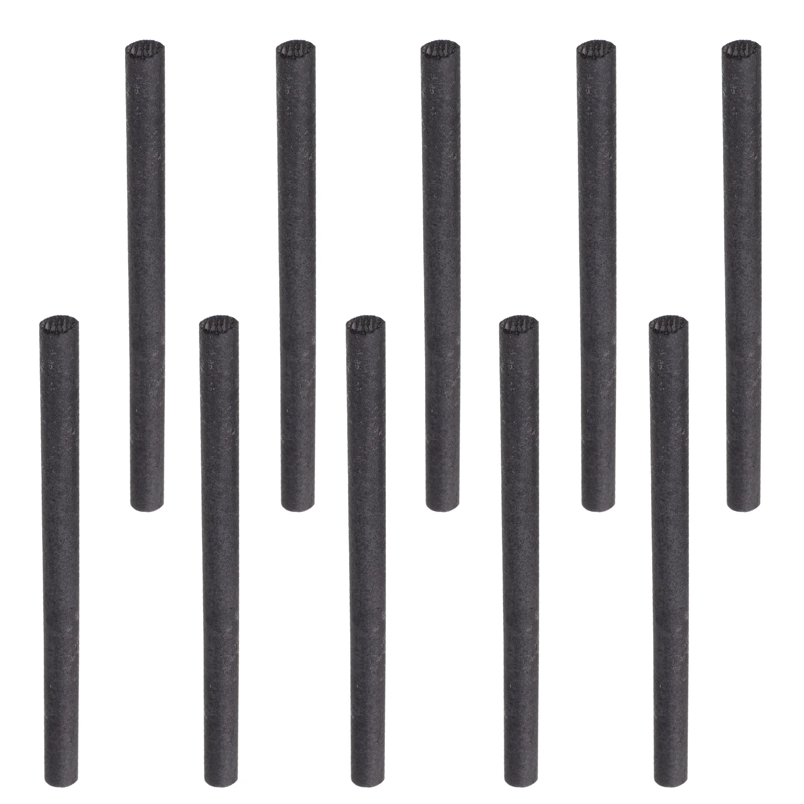 10 Pcs Carbon Rod Electrode Cylinder Graphite Bar Cylindrical Tube Electrolysis Black